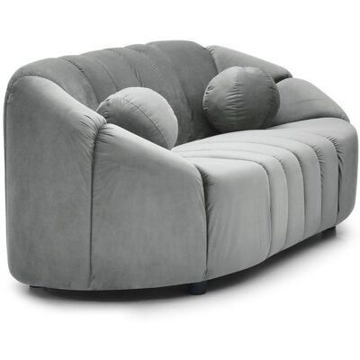 MENZZO Canapé 2 places design Sidonie Velours Gris Gris - Publicité MENZZO Canapé 2 places design Sidonie Velours Gris Gris - Publicité