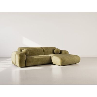 BEST MOBILIER Louise - Canapé dangle droit 4 places en velours texturé - Vert Kaki Vert - Publicité BEST MOBILIER Louise - Canapé dangle droit 4 places en velours texturé - Vert Kaki Vert - Publicité