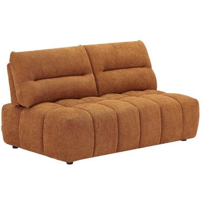 VENTE-UNIQUE Canapé 2 places dossier avance-recule en tissu texturé terracotta APOLIU Orange - Publicité VENTE-UNIQUE Canapé 2 places dossier avance-recule en tissu texturé terracotta APOLIU Orange - Publicité
