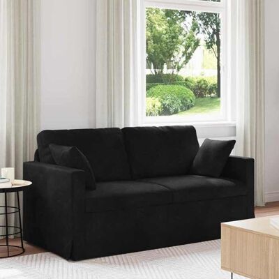 VIDAXL (ON SALE)Sofa droitCanapé rembourré - 2 places - Canapé de Salon Noir 158 x 78 x 80 cm Velours EU4630683 Noir - Publicité VIDAXL (ON SALE)Sofa droitCanapé rembourré - 2 places - Canapé de Salon Noir 158 x 78 x 80 cm Velours EU4630683 Noir - Publicité