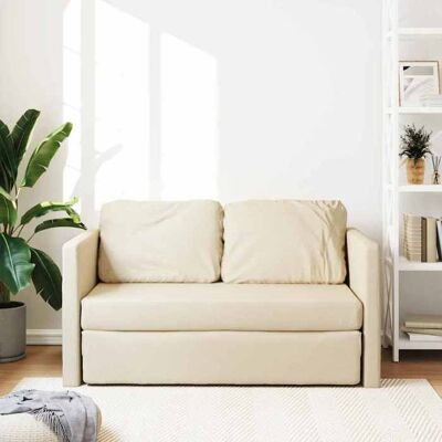 VIDAXL Remise CLIC-CLACCanapé Lit Convertible 2 Places 2 en 1 crème 112 x 174 x 55 cm tissu JILIMAISON2025 24153241 Beige - Publicité VIDAXL Remise CLIC-CLACCanapé Lit Convertible 2 Places 2 en 1 crème 112 x 174 x 55 cm tissu JILIMAISON2025 24153241 Beige - Publicité