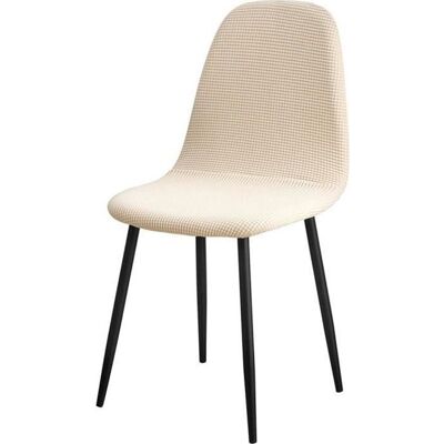 DrmKer Housse de Chaise de Salle à Manger Scandinave Beige 2 Pieces Housse de Chaise Extensible Jacquard Couverture de Chaise Beige - Publicité DrmKer Housse de Chaise de Salle à Manger Scandinave Beige 2 Pieces Housse de Chaise Extensible Jacquard Couverture de Chaise Beige - Publicité