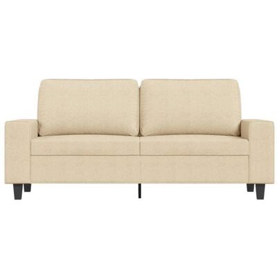 Canapé rembourré 2 places - VIDAXL - Crème - 140 cm - Tissu polyester - 174x77x80 cm - Cadre métal - Moelleux Beige - Publicité Canapé rembourré 2 places - VIDAXL - Crème - 140 cm - Tissu polyester - 174x77x80 cm - Cadre métal - Moelleux Beige - Publicité
