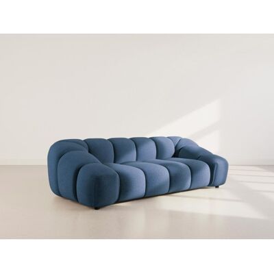 BEST MOBILIER Ava - canapé 3 places en velours texturé - Bleu marine Bleu - Publicité BEST MOBILIER Ava - canapé 3 places en velours texturé - Bleu marine Bleu - Publicité