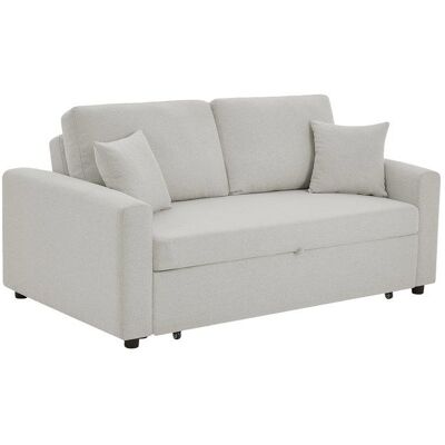 VENTE-UNIQUE Canapé 3 places convertible en tissu beige INIZOR Beige - Publicité VENTE-UNIQUE Canapé 3 places convertible en tissu beige INIZOR Beige - Publicité