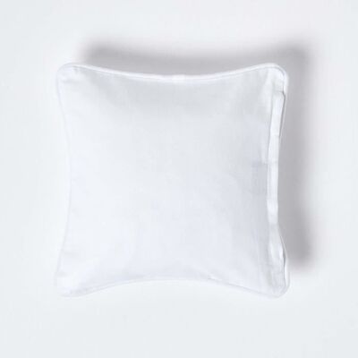 HOMESCAPES Housse de coussin Uni Blanc 45 x 45 cm Blanc - Publicité HOMESCAPES Housse de coussin Uni Blanc 45 x 45 cm Blanc - Publicité