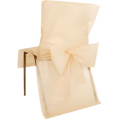 Housses de Chaise Ivoire - 50 x 95 cm - Set de 10 - Publicité Housses de Chaise Ivoire - 50 x 95 cm - Set de 10 - Publicité