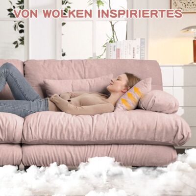 AUTREMENT Canapé en chenille vintage avec accoudoirs arrondisconfort nuage exceptionnelsoutien ergonomique pour la détente rose CANAPE Rose - Publicité AUTREMENT Canapé en chenille vintage avec accoudoirs arrondisconfort nuage exceptionnelsoutien ergonomique pour la détente rose CANAPE Rose - Publicité