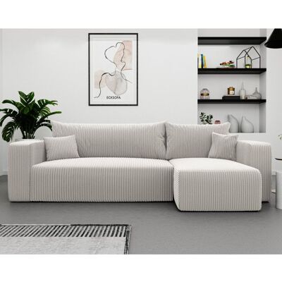 Idohome - 3/4-Sitzer-Ecksofa - Beige - Canapé-lit - Publicité Idohome - 3/4-Sitzer-Ecksofa - Beige - Canapé-lit - Publicité