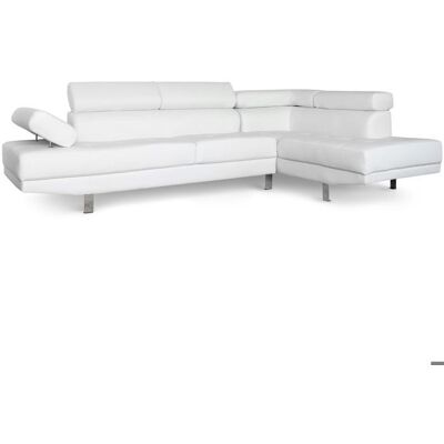 Canapé dangle confort avec têtières relevables - MENZZO - Alfa Blanc - Contemporain - Design - 5 places Blanc - Publicité Canapé dangle confort avec têtières relevables - MENZZO - Alfa Blanc - Contemporain - Design - 5 places Blanc - Publicité