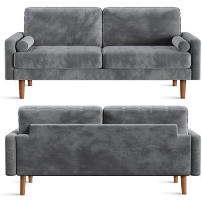 VESGANTTI Canapé 3 Places en Velours GrisCanapé Scandinave doux et confortable avec 2 coussins pour salonFauteuil Moderne 78×173×85cm Gris - Publicité VESGANTTI Canapé 3 Places en Velours GrisCanapé Scandinave doux et confortable avec 2 coussins pour salonFauteuil Moderne 78×173×85cm Gris - Publicité