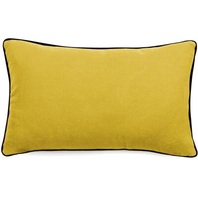 LINNEA Housse de coussin PRELUDE 30x50 cm lin et coton lavés jaune Curry Jaune - Publicité LINNEA Housse de coussin PRELUDE 30x50 cm lin et coton lavés jaune Curry Jaune - Publicité
