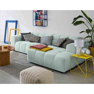 BEST MOBILIER Ray - canapé dangle droit - 4 places - en tissu texturé - Bleu Bleu - Publicité BEST MOBILIER Ray - canapé dangle droit - 4 places - en tissu texturé - Bleu Bleu - Publicité
