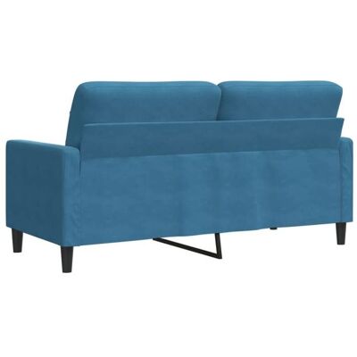 VIDAXL BURKE@ Sofa salon à deux places - Canapé DOUBLE - montage simplifié - Bleu 140 cm Velours SS1183 Bleu - Publicité VIDAXL BURKE@ Sofa salon à deux places - Canapé DOUBLE - montage simplifié - Bleu 140 cm Velours SS1183 Bleu - Publicité
