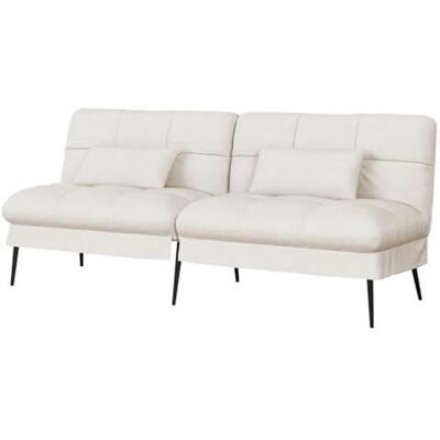 COMHOMA canapé Convertible en Peluche canape 3 Places Style ModernePieds en métal 174 * 51 * 72cm Beige Beige - Publicité COMHOMA canapé Convertible en Peluche canape 3 Places Style ModernePieds en métal 174 * 51 * 72cm Beige Beige - Publicité