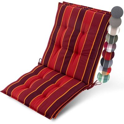 Beautissu 2x Premium Coussin Chaise Jardin Dossier Bas 100x50 cm Sun-NL – Rouge Rayé Rouge - Publicité Beautissu 2x Premium Coussin Chaise Jardin Dossier Bas 100x50 cm Sun-NL – Rouge Rayé Rouge - Publicité