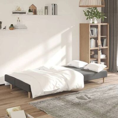 VIDAXL Canapé convertible 2 places - CLIC-CLAC/Sofa-lit - gris clair tissu 200x845x69cm C1482972 Gris - Publicité VIDAXL Canapé convertible 2 places - CLIC-CLAC/Sofa-lit - gris clair tissu 200x845x69cm C1482972 Gris - Publicité