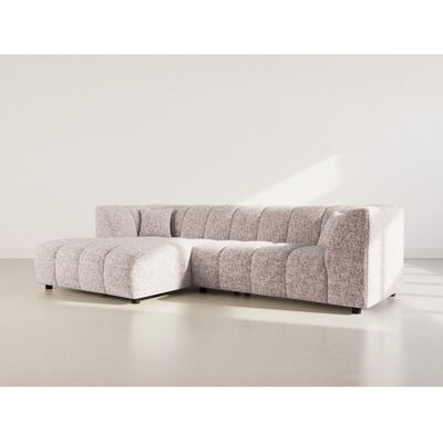BEST MOBILIER Curtis - canapé dangle gauche 4 places avec accoudoir en tissu texturé - Taupe Gris - Publicité BEST MOBILIER Curtis - canapé dangle gauche 4 places avec accoudoir en tissu texturé - Taupe Gris - Publicité