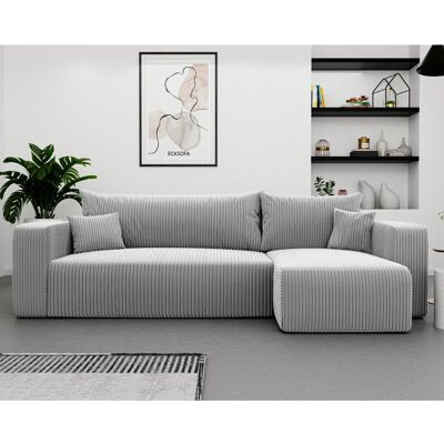 Idohome - 3/4-Sitzer-Ecksofa - Gris clair - Sofa bed - Publicité Idohome - 3/4-Sitzer-Ecksofa - Gris clair - Sofa bed - Publicité