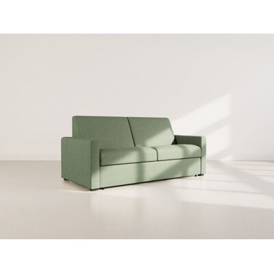 BEST MOBILIER Julia - canapé 3 places convertible express couchage quotidien 140 cm matelas 18 cm en tissu - Vert Vert - Publicité BEST MOBILIER Julia - canapé 3 places convertible express couchage quotidien 140 cm matelas 18 cm en tissu - Vert Vert - Publicité