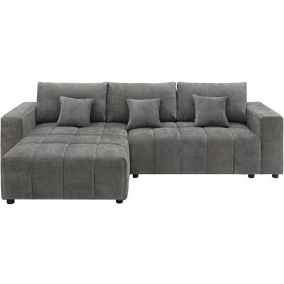 PALOZI HOME Canapé dangle réversible/convertible en tissu - George - 4 places - Gris Gris - Publicité PALOZI HOME Canapé dangle réversible/convertible en tissu - George - 4 places - Gris Gris - Publicité