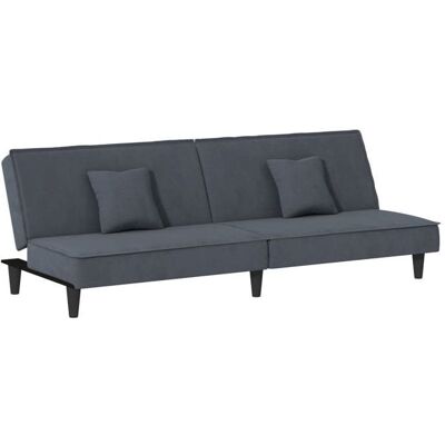 VIDAXL &Mode Sofa Convertible - Canapé-litLit banquette gris foncé - Velours Sale991857 Gris - Publicité VIDAXL &Mode Sofa Convertible - Canapé-litLit banquette gris foncé - Velours Sale991857 Gris - Publicité