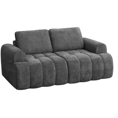 VASAGLE Canapé modulable 2 places canapé-lit sans cadre tissu chenille sans montage Gris Gris - Publicité VASAGLE Canapé modulable 2 places canapé-lit sans cadre tissu chenille sans montage Gris Gris - Publicité