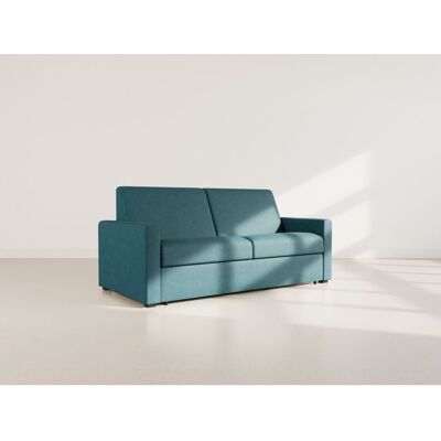 BEST MOBILIER Julia - canapé 3 places convertible express couchage quotidien 140 cm matelas 18 cm en tissu - Bleu Bleu - Publicité BEST MOBILIER Julia - canapé 3 places convertible express couchage quotidien 140 cm matelas 18 cm en tissu - Bleu Bleu - Publicité