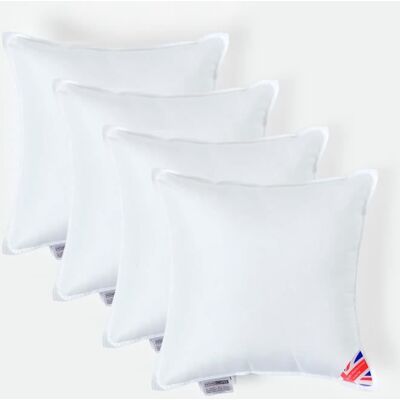 HOMESCAPES Coussin de garnissage en Microfibre 40 x 40 cm – Lot de 4 Blanc - Publicité HOMESCAPES Coussin de garnissage en Microfibre 40 x 40 cm – Lot de 4 Blanc - Publicité