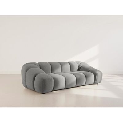 BEST MOBILIER Ava - canapé 3 places en velours texturé - Gris clair Gris - Publicité BEST MOBILIER Ava - canapé 3 places en velours texturé - Gris clair Gris - Publicité