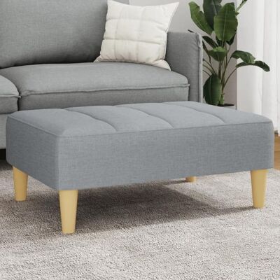 vidaXL Pouf en Tissu Gris Clair - Reposapiés - Publicité vidaXL Pouf en Tissu Gris Clair - Reposapiés - Publicité