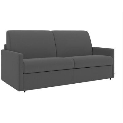 VENTE-UNIQUE Canapé 2 places convertible en tissu CALIFE - Gris - Couchage 120 cm - Matelas 18cm Gris - Publicité VENTE-UNIQUE Canapé 2 places convertible en tissu CALIFE - Gris - Couchage 120 cm - Matelas 18cm Gris - Publicité