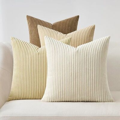 KJEHOME Housses de Coussin 60x60cm Décoration Chambre Salon Maison Beige Clair Lot de 4 Housse 60 x 60 cm (Lot de 4) Beige Clair - Publicité KJEHOME Housses de Coussin 60x60cm Décoration Chambre Salon Maison Beige Clair Lot de 4 Housse 60 x 60 cm (Lot de 4) Beige Clair - Publicité