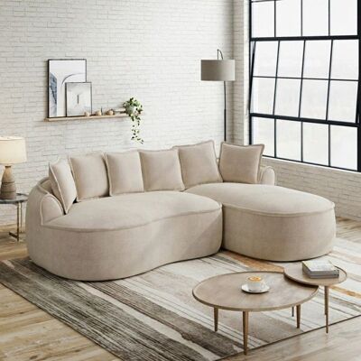 LANGTU Canapé Modulaire en L sans Cadre Sofa Cloud en Chenille avec Assise Profonde Chaiselongue Moderne XXL Marron Clair Beige - Publicité LANGTU Canapé Modulaire en L sans Cadre Sofa Cloud en Chenille avec Assise Profonde Chaiselongue Moderne XXL Marron Clair Beige - Publicité