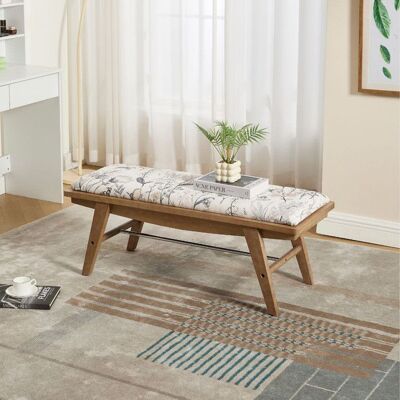 chairus Banc à Entrée Design Ottoman en Lin Banc de Rangement Vintage Banquette dentrée et Pouf Bout de Lit pour Chambre Beige Beige - Publicité chairus Banc à Entrée Design Ottoman en Lin Banc de Rangement Vintage Banquette dentrée et Pouf Bout de Lit pour Chambre Beige Beige - Publicité