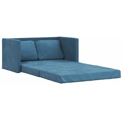 VIDAXL Bleu Canapé-lit 2 places - Position Réglable - 2 en 1 bleu 122x204x55 cm velours - L122xP70xH55 cm@EU68620623 Bleu - Publicité VIDAXL Bleu Canapé-lit 2 places - Position Réglable - 2 en 1 bleu 122x204x55 cm velours - L122xP70xH55 cm@EU68620623 Bleu - Publicité