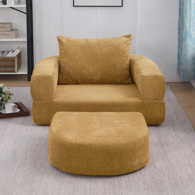 OEM Canapé-lit pliable - Jaune - Chenille - 101x90x41 cm - 12.4 kg - Accoudoirs amovibles - Antidérapant Jaune - Publicité OEM Canapé-lit pliable - Jaune - Chenille - 101x90x41 cm - 12.4 kg - Accoudoirs amovibles - Antidérapant Jaune - Publicité