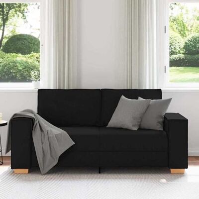 VIDAXL Clarence* Canapé 2 places - Loveseat/Sofa - 100 % polyester - Noir 140 cm Tissu EU981114 Noir - Publicité VIDAXL Clarence* Canapé 2 places - Loveseat/Sofa - 100 % polyester - Noir 140 cm Tissu EU981114 Noir - Publicité
