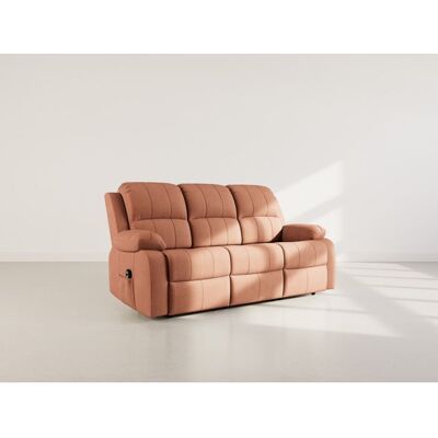 BEST MOBILIER Armand - Canapé 3 places relax électrique en velours côtelé - Terracotta Orange - Publicité BEST MOBILIER Armand - Canapé 3 places relax électrique en velours côtelé - Terracotta Orange - Publicité