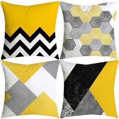 YIKXIULF Lot de 4 Housses de Coussins Home Canapé Maison Voiture décoratif Taies doreillers Pillowcases Jaune Séries Noël Jaune - Publicité YIKXIULF Lot de 4 Housses de Coussins Home Canapé Maison Voiture décoratif Taies doreillers Pillowcases Jaune Séries Noël Jaune - Publicité