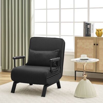 Fauteuil WOLTU - Canapé Lit Convertible 3 en 1 - Dossier Réglable en 5 Positions - Noir - Publicité Fauteuil WOLTU - Canapé Lit Convertible 3 en 1 - Dossier Réglable en 5 Positions - Noir - Publicité