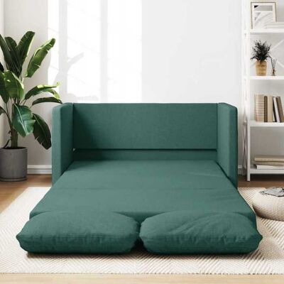 Canapé-lit convertible - vidaXL - Vert foncé - 112x174x55 cm - Tissu polyester - Structure en métal - Fonction 2 en 1 - Publicité Canapé-lit convertible - vidaXL - Vert foncé - 112x174x55 cm - Tissu polyester - Structure en métal - Fonction 2 en 1 - Publicité