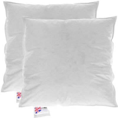 Coussin de garnissage - Homescapes - 80x80 cm - Duvet et plumes doie - 100% coton - Lot de 2 Blanc - Publicité Coussin de garnissage - Homescapes - 80x80 cm - Duvet et plumes doie - 100% coton - Lot de 2 Blanc - Publicité