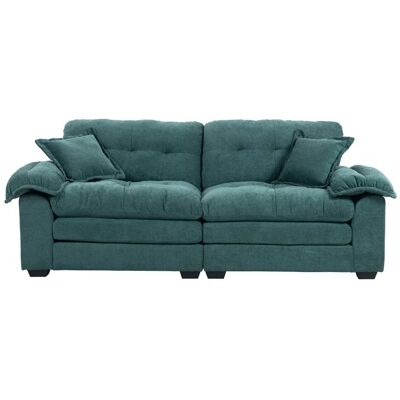 NUMBERWAN Canapé 2 Places Capitonné Chesterfield en Chenille vert - Canapé Bergère de Salon - Pieds en Bois - Style Chic - 214x89x93cm Vert - Publicité NUMBERWAN Canapé 2 Places Capitonné Chesterfield en Chenille vert - Canapé Bergère de Salon - Pieds en Bois - Style Chic - 214x89x93cm Vert - Publicité