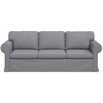SALALIS - Canapé Gris clair 215 x 82 x 80 cm tissu-W8108 Gris - Publicité SALALIS - Canapé Gris clair 215 x 82 x 80 cm tissu-W8108 Gris - Publicité