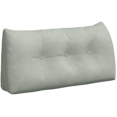 Coussin de dos en velours - vidaXL - Gris clair - 100x24x50 cm - Housse amovible - Poche latérale - Soutien ergonomique Gris - Publicité Coussin de dos en velours - vidaXL - Gris clair - 100x24x50 cm - Housse amovible - Poche latérale - Soutien ergonomique Gris - Publicité