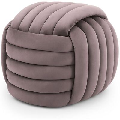 AKORD Pouf tressé en velours 53 cm NILO Rose Poudré Rose - Publicité AKORD Pouf tressé en velours 53 cm NILO Rose Poudré Rose - Publicité