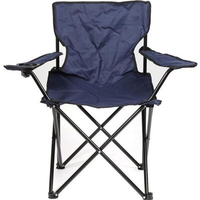 MENGDA Chaise de Camping avec accoudoirs Porte-gobeletPliable Dossier Confortable Bleu Marine Bleu - Publicité MENGDA Chaise de Camping avec accoudoirs Porte-gobeletPliable Dossier Confortable Bleu Marine Bleu - Publicité