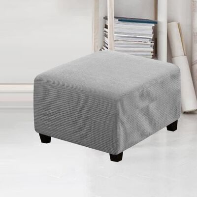 ANNEFLY Housse de Pouf carrée Housse de ottomane Extensible Housse de Tabouret de Rangement Pliant carré Housse de Repose-Pieds Gris - Publicité ANNEFLY Housse de Pouf carrée Housse de ottomane Extensible Housse de Tabouret de Rangement Pliant carré Housse de Repose-Pieds Gris - Publicité
