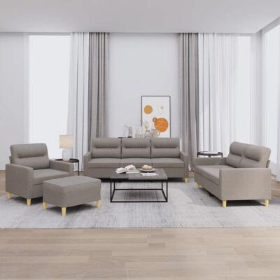 vidaXL Ensemble de Canapés avec Coussins 4 pcs Canapés avec Accoudoirs Ensemble de Meubles avec Repose-pieds Salon 3201551 Gris - Publicité vidaXL Ensemble de Canapés avec Coussins 4 pcs Canapés avec Accoudoirs Ensemble de Meubles avec Repose-pieds Salon 3201551 Gris - Publicité
